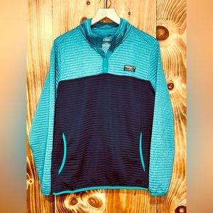 L.L.Bean Women's AirLight Pullover, Colorblock L